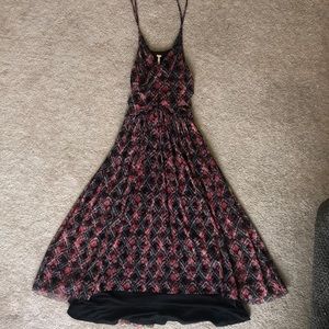 Black & Pink Floral Free People Dress